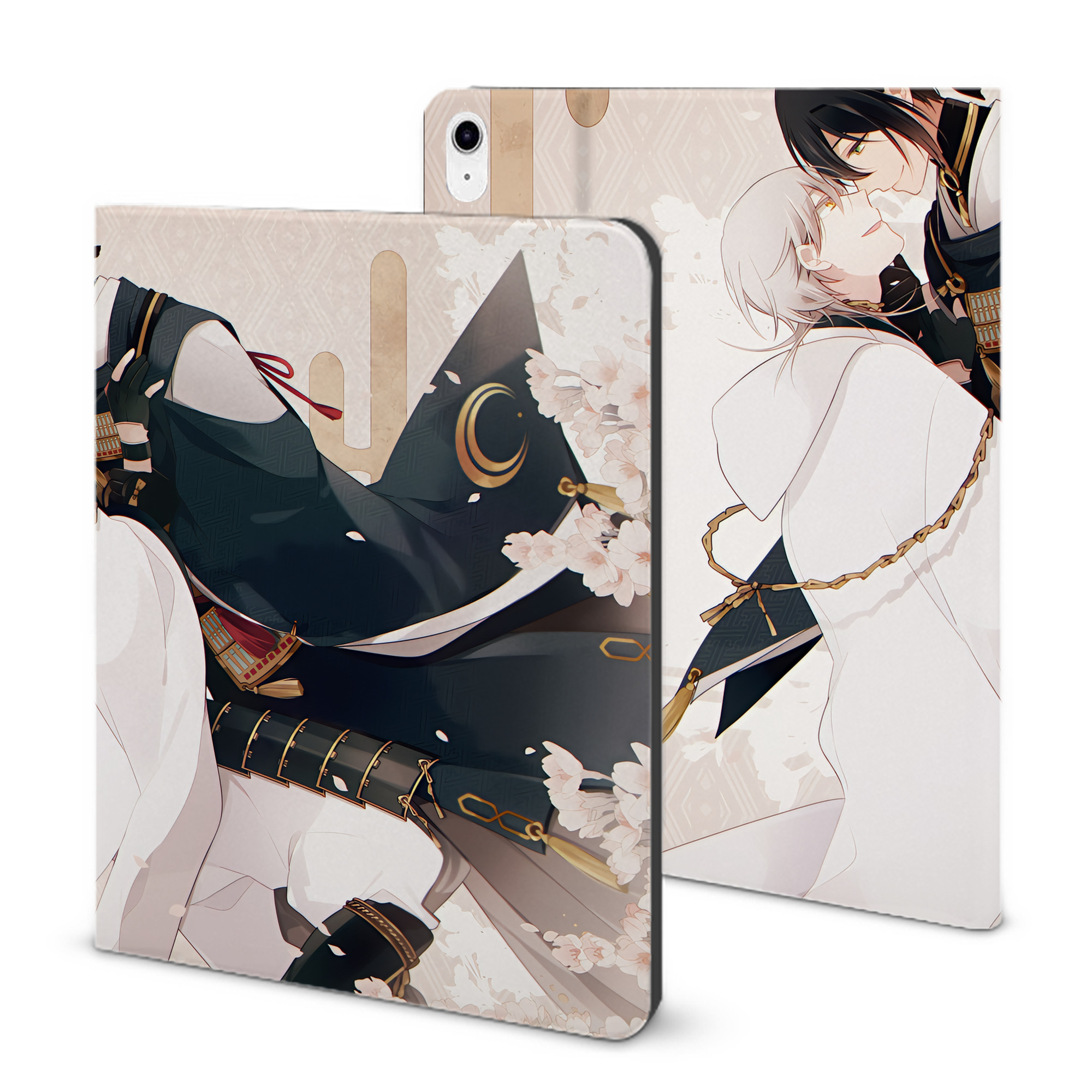 （画像用） 刀剣乱舞 Touken Ranbu IPad ケース ブック型 PUレザー TPU 耐衝撃 軽量 薄型 ペン収納なし 全面保護 IPad 各モデル対応